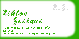 miklos zsilavi business card